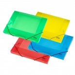 Mapa plastic A4 cu elastic - inmagazinare 2,5 cm (4 culori: albastru,rosu,verde si galben)
