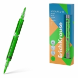 Text marker VISIOLINE V-16 BRUSH NEON cu doua capete culoare VERDE