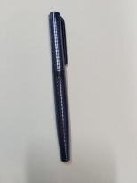 Roller Zigzag 1011 cu mecanism prin tragerea capacului, mina albastra, varf din otel inoxidabil de 0,7 mm