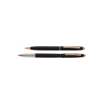Set pix si roller Crystal 1014 Gold, cu mecanism, mina culoare albastru, varf din otel inoxidabil de 0,6 mm