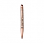 Pix Flower cu mecanism prin rasucire, mina tip Parker, culoare albastru, varf din otel inoxidabil de 0,6 mm