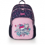 Ghiozdan Party cu 2 compartimente, adaptabil la troler,  dimensiune 34x46x20 cm 23L