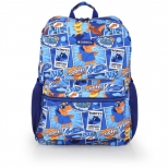 Ghiozdan Dino cu 2 compartimente, adaptabil la troler,  dimensiune 32x44x15 cm 23.5L