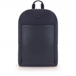Ghiozdan Jazz casual, din material poliester si piele ecologica, dimensiune 31x44x10 BLEUMARIN