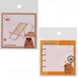 Notes adeziv, hartie, 50 de coli, dimensiune 80x80mm, model CAPYBARA.  