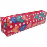 Penar tubular cu un fermoar, Model inimi, 2 culori disponibile, dimensiune: 210 x 60 x 60 mm. 
