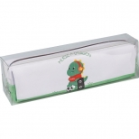 Penar cu un fermoar, model Dinozaur, fiecare penar este ambalat individual in caseta de plastic. Dimensiune: 200 x 62 x 45 mm. 