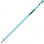 Creion grafit HB corp rotund, culoare corp pastelata. 50 buc/borcan. 