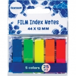 Index plastic adeziv 5 cul/set 45x12mm neon 125 file