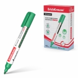 Marker whiteboard culoare scriere verde, cu cernela lichida si fereastra pentru urmarirea cantitatii de cerneala din rezervor, 10buc/cutie.  