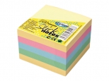 Notes adeziv 76x76mm cub - culori pastelate - 400 file
