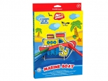 Set creativ puzzle 3D "BARCUTA", contine 6 cca lavabile si 2 coli cu modele 3D