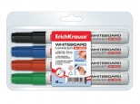 Set markere pentru tabla alba (4 cul/set) negru, albastru,rosu si verde. 